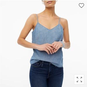 J.Crew Chambray Cami Top in med echo blue wash